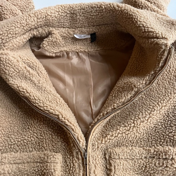 Tan Sherpa oversized Jacket - Picture 5 of 8